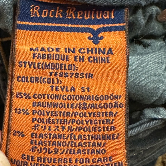 Gently Used Rock Revival Teyla (Buckle) Skinny Stretch Woman’s 26” Jeans - Picture 15 of 16